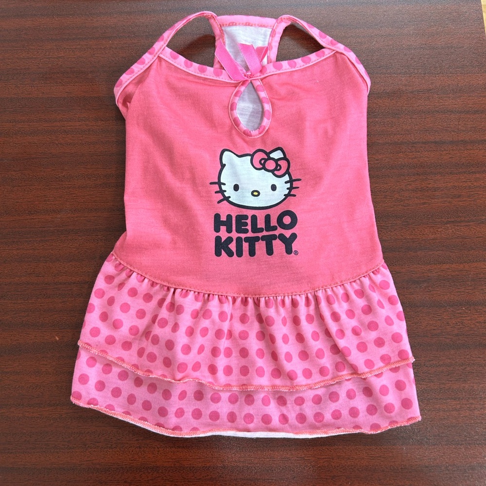 Excellent Condition Hello Kitty Pink and White Pet Dress worn once